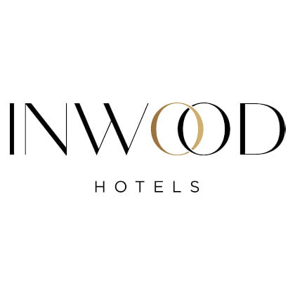 Logo INWOOD HOTELS en noir et doré.