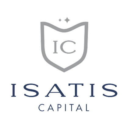 Logo Isatis Capital avec bouclier et initiales IC.