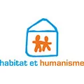 Logo Habitat et Humanisme, maison et personnes.