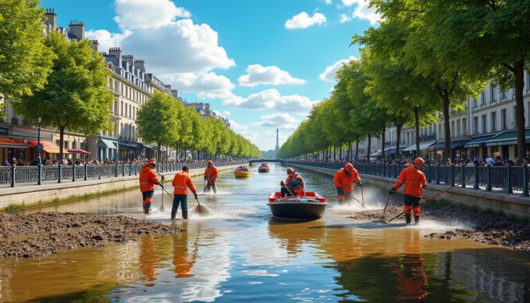 découvrez le canal saint-martin à paris comme jamais auparavant ! assistez à un nettoyage en profondeur de ce lieu emblématique, révélant sa beauté et son charme caché. plongez dans l'histoire et l'écologie du canal tout en explorant ses bords revitalisés.