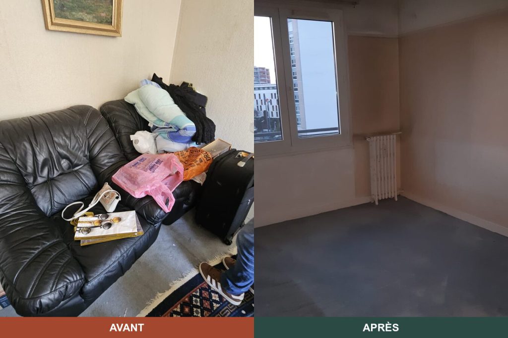 Chambre — avant et après