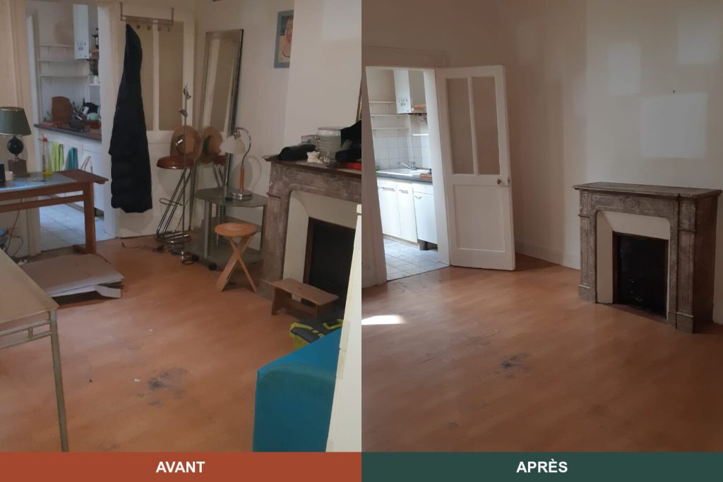 Séjour — avant et après