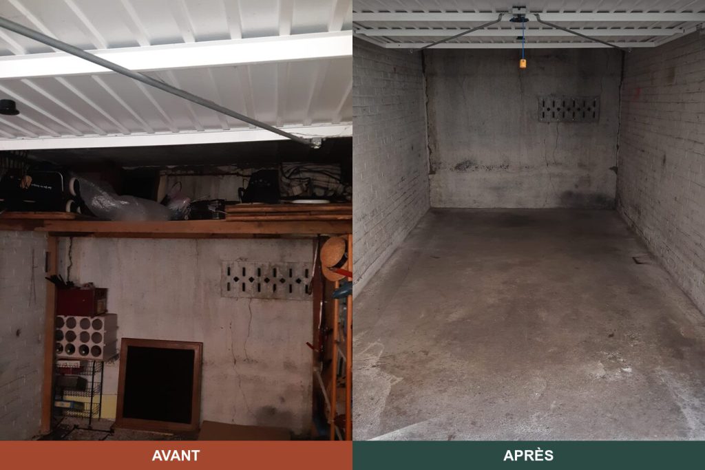 Box en sous-sol — avant et après