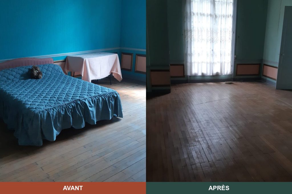 Chambre — avant et après